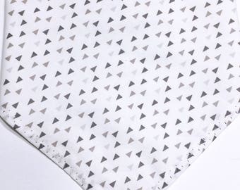 Reversible neutral triangle baby bandana bib/drooling bib