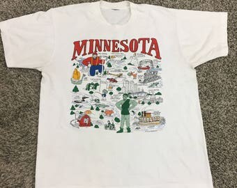 Vintage Minnesota Paul Bunyan Themed T-shirt~Jolly Green Giant~Sz L/XL