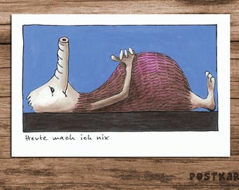 Postcard "Now I'm nothing"
