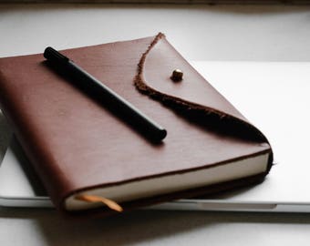 Handmade Leather Journal Notebook lined paper