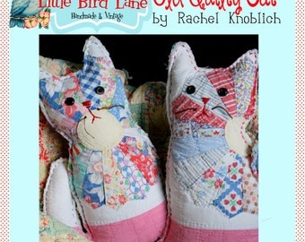 Instant Download Old Quilty Kitty PDF Sewing Pattern DIY Tutorial Little Bird Lane EASY