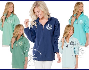Monogrammed Comfort Colors 1/4 Zip Sweatshirt, Comfort Colors Womens Sweatshirt Pullovers, Personalized Comfort Colors quarter zip qtr zip