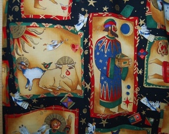 Novelty fabric Bethlehem Christmas OOP Alexander Henry fabric Nicole de Leon