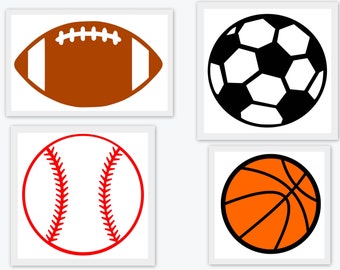 Baseball Basketball Football Soccer Ball SVG, PDF, PNG, Jpg Studio3 Files - Custom Designs & Wording Welcome