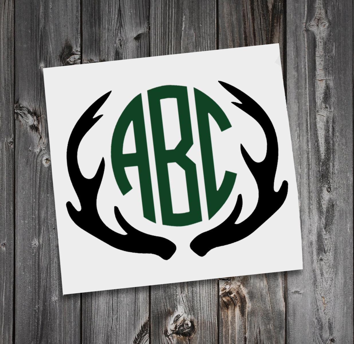 Antler Monogram Decal Deer Monogram Decal Deer Car Decal