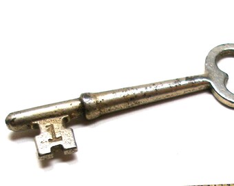 Long Skeleton key for altered art or jewelry, 2.75". Number 1. #1.