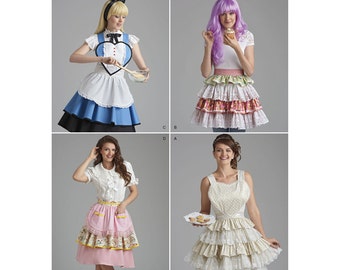 Ruffled Aprons Sewing Patterns - Simplicity 8316 -Misses' Creative Aprons Sizes: S (10-12) - M (14 -16) - L (18-20) New UNCUT