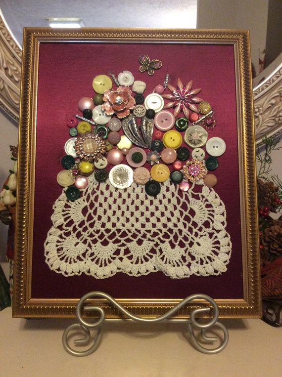 Vintage and Antique Button Art Rhinestones Jewelry by GreenFrills