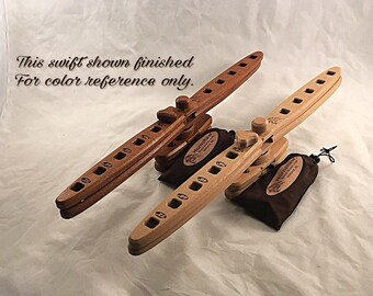 DIY unfinished Sapele Yarn swift - Skein Winder