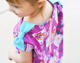 Iceblink Girls Top- PDF Sewing Pattern- sizes 12 months to 11/12 years