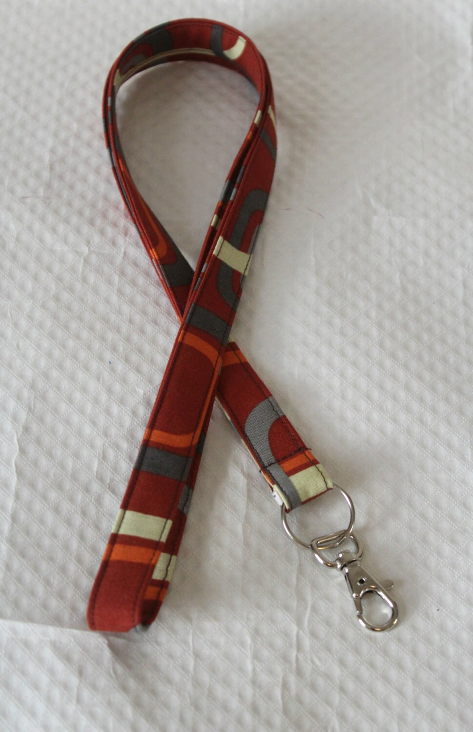 Retro Lanyard /Rust Lanyards / Lanyards / ID Badge Holders