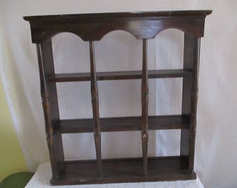 Curio Cabinet Wall Mount Teacup and Saucer Plate Groove