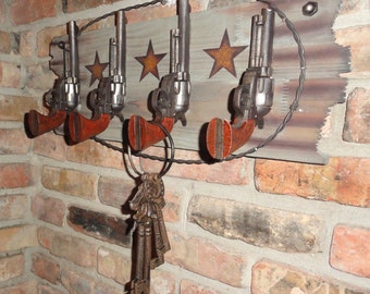 pistal hook wood wall decor coat rack hooks texas ranch style wall decor barbed wire wild - Western Wall Decor pistal hook wood wall decor coat rack hooks texas ranch style wall decor barbed wire wild - Western Wall Decor