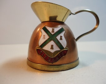 Peerage Miniature Pitcher Made in England Brass and Copper