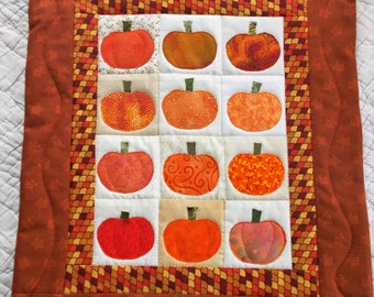 Pumpkins Galore Quilted Wall Hanging