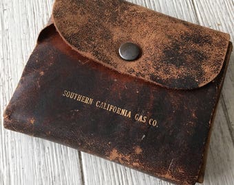 Antique Drill Bits in Leather Case Southern CA Gas Co.