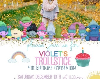 Trolls Movie Invitation, Trolls invitation, Trolls birthday invitation, Trolls invitations, Trolls party invitation