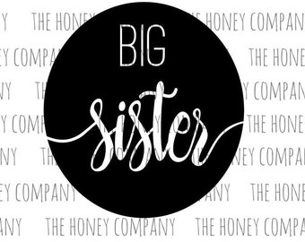 Big Sister SVG PNG DXF Instant Download Silhouette Cricut Cut Files Cutting Machine String Art Template