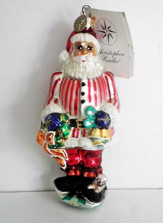 vintage retired radko santa christmas ornament ring in the vintage retired radko santa christmas ornament ring in the
