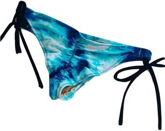 PLUS SIZE Black High Waist Tailored Cheeky Bikini Bottoms