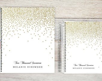 Custom Wedding Planner, Wedding Book, Wedding Planning Guide, Wedding Planner Book, Bridal Planner, Engagement Gift, Gold Confetti