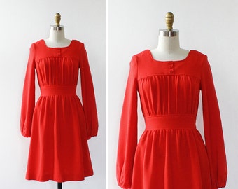 Jonathan Logan Mini Dress XS • 60s Mod Knit Dress • Red Mini Dress • Vintage Mini Dress • 60s Dress • Vintage Red Dress | D1190