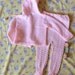 Vintage acrylic baby girl knit suit by Lerner, Japan, stretch, winter baby girl