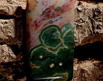 Ocean Jasper Cabochon, Designer Cabochons Handmade by MagicStones.