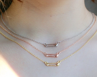 Safety Pin Necklace Safety Pin Jewelry Silver Tolerance I'm With You Safe Place Necklace Safe Harbor Silver Gold Rose Gold