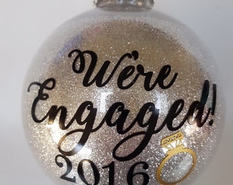 Engaged Ornament - Engaged Christmas Ornament - Newly Engaged Gift - Christmas Ornaments - Ornaments - Ornament - personalized ornaments