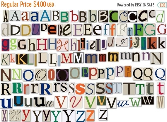 HALLOWEEN SALE Magazine Letters Clipart Clip Art by PinkPueblo