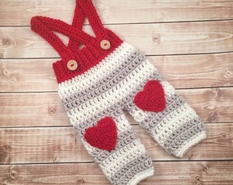Items similar to Crochet Baby Shorts/Pants with Suspenders- Diaper