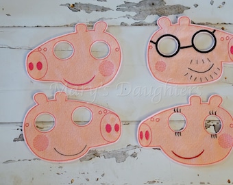Peppa Pig Inspired Masks