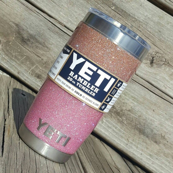 Glitter Yeti RTIC Cup Tumbler 20 oz Yeti Rambler Ombre Light