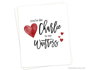 Charlie and Waitress, Always Sunny Card, Charlie Valentine, Always Sunny Charlie, TV Show Valentine