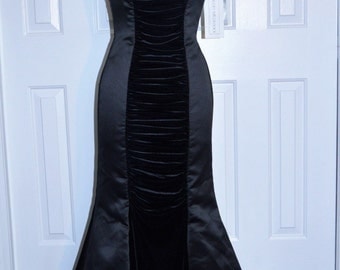 Formal Evening Gown by Scott McClintock, Size 8, Strapless, Black Fishtail, NWT