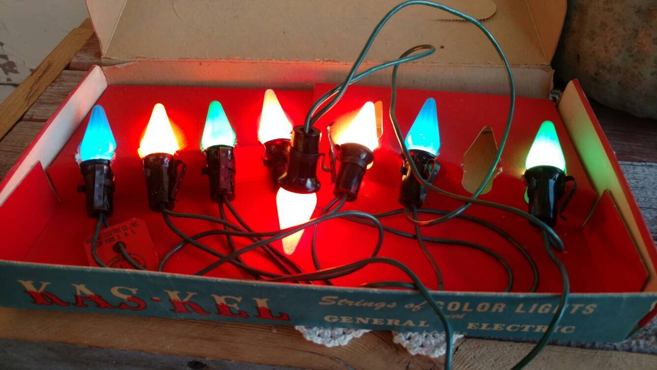 retro working kaskel christmas lights in original box vintage retro working kaskel christmas lights in original box vintage