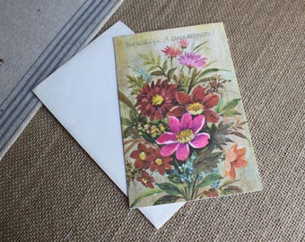 Get well card vintage card