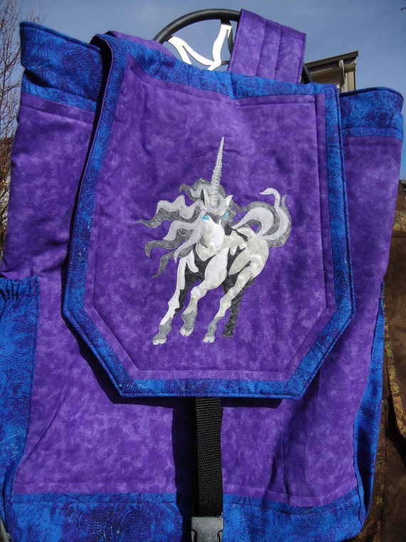 fantasy adventure backpack unicorn