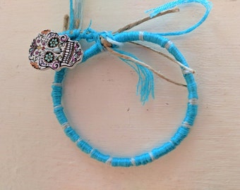 True Blue Skully Rocks Bracelet by Ally Cross
