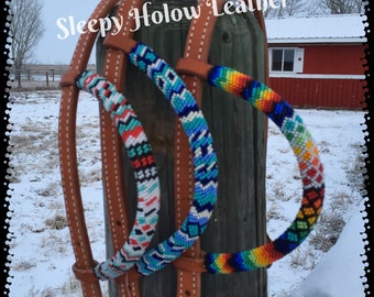 Headstall, One ear headstall, Horse tack, Horse headstall, Horse accessories, beaded tack, beaded headstall, custom beaded tack, horse gifts