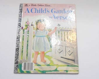 Vintage 1957, A Child's Garden Of Verses by Robert Louis Stevenson (20) A Little Golden Book