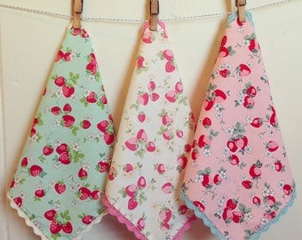 sweet strawberry hankie-made to order