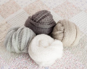 Large Mohair Wrap, Mohair Newborn Wrap, Lacy Mohair Mini Blanket, Neutral Beige Layering Blanket, Great Photo Prop