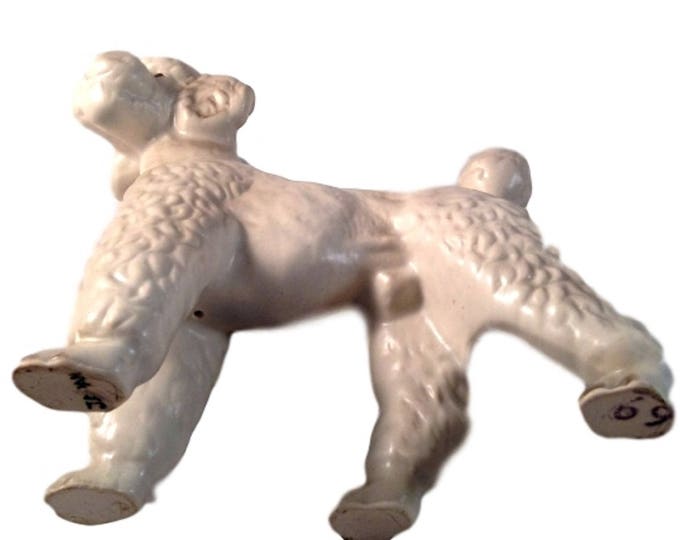 Vintage Poodle Dog Figurine Bisque Japan