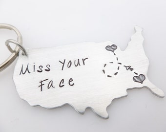 US State Map, Long Distance Gift, Moving Away gift, Going Away, Gift for Boyfriend, Gift for Girlfriend, United States, Long distance love
