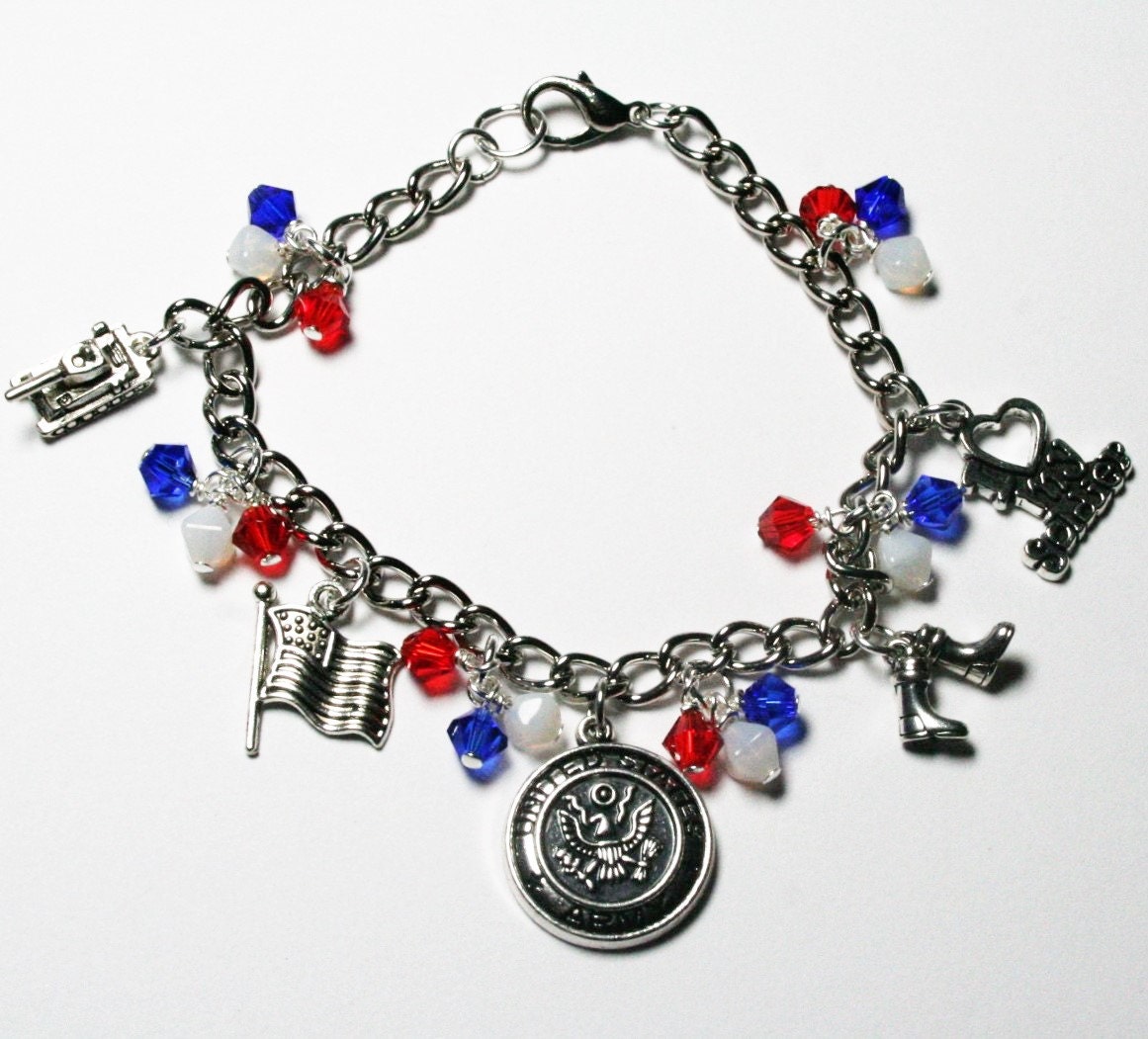 Army Charm Bracelet Military Charm Bracelet Soldier