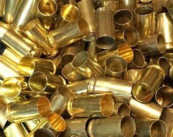 9mm brass, cleaned and polished, 9mm bullets, bullet jewelry supplies, bullet earrings, reloading supplies, bullet cartridges, empty brass