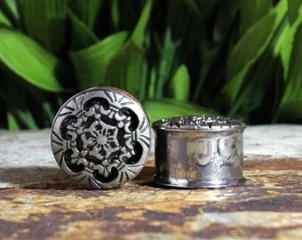 Gunmetal Tribal Plugs, gauges 7/16, 1/2, 9/16, 3/4