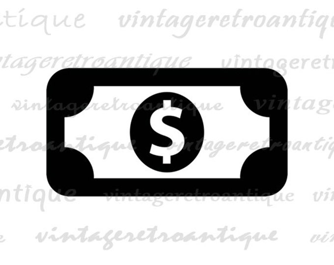 Printable Money Icon Image Graphic Dollar Bill Illustration Download Digital Antique Clip Art Jpg Png Eps HQ 300dpi No.3959